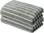 Lot de 2 serviettes de toilette en éponge, 50 x 100 cm