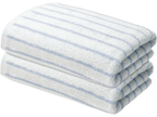 Lot de 2 serviettes de toilette en éponge, 50 x 100 cm