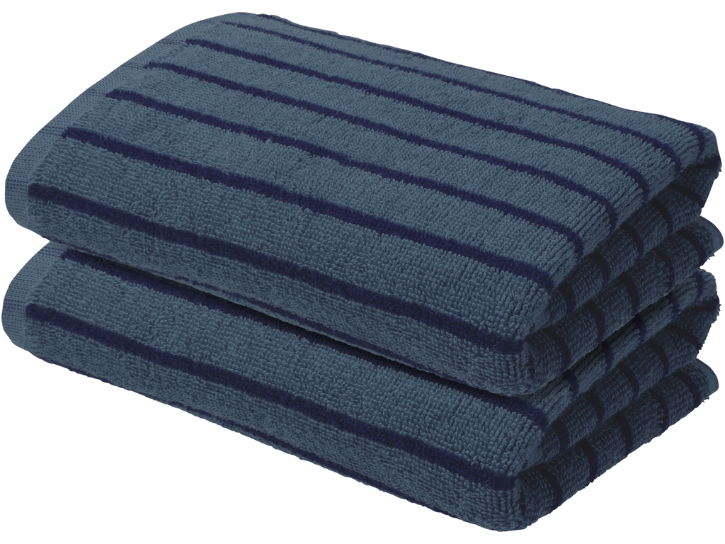 Lot de 2 serviettes de toilette en éponge, 50 x 100 cm