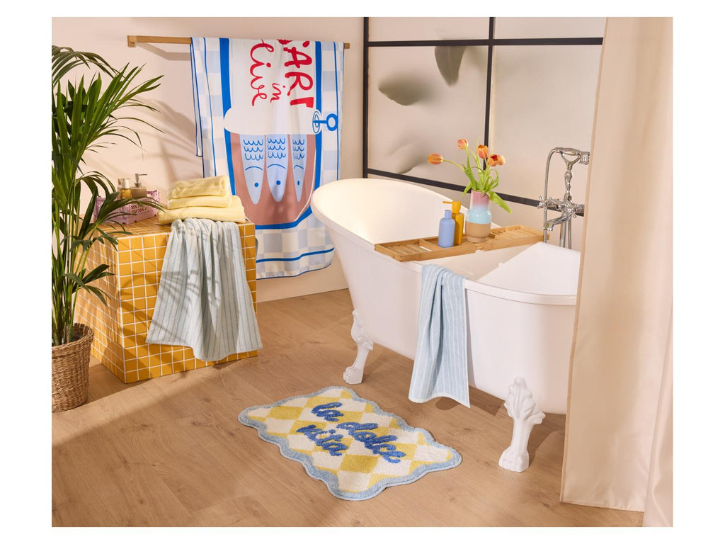 Lot de 2 serviettes de toilette en éponge, 50 x 100 cm