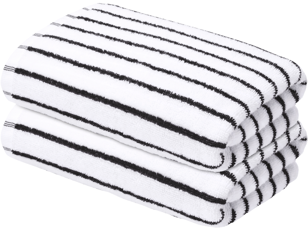 Lot de 2 serviettes de toilette en éponge, 50 x 100 cm