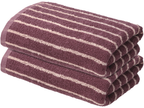Lot de 2 serviettes de toilette en éponge, 50 x 100 cm