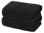 Lot de 2 serviettes de toilette en éponge, 50 x 100 cm