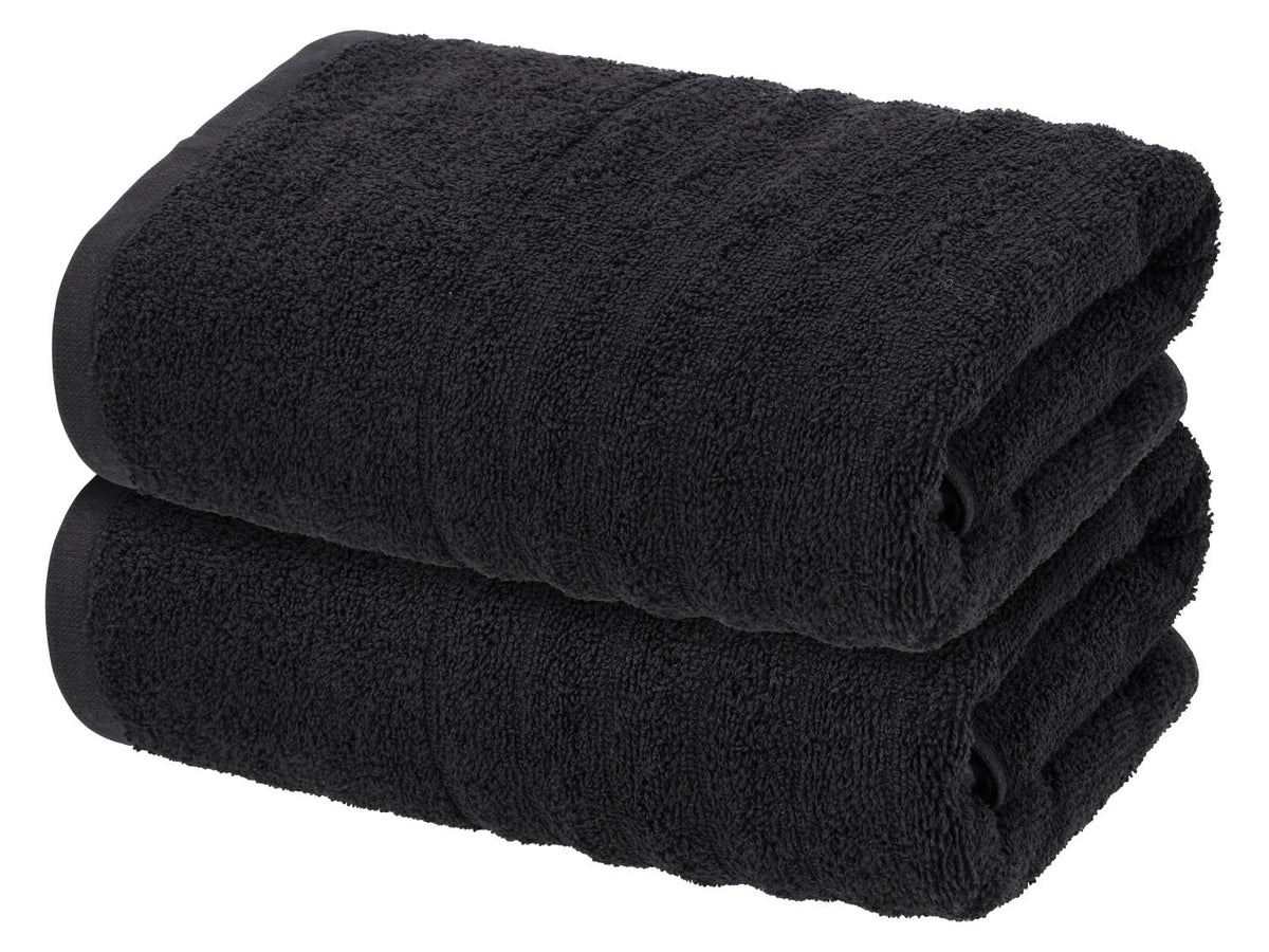 Lot de 2 serviettes de toilette en éponge, 50 x 100 cm