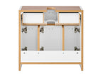 Meuble sous-vasque Boston, 58,1 x 55 x 28 cm, blanc/imitation chêne