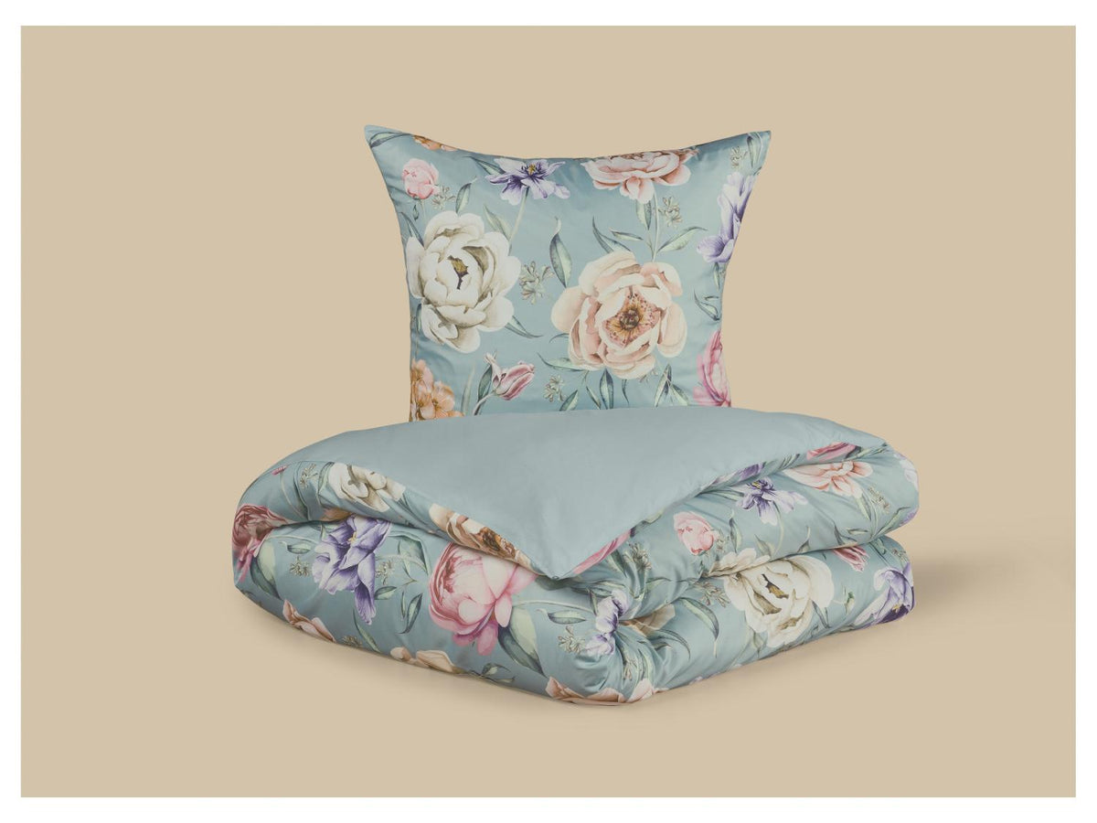Parure de lit double face en satin microfibre, 140 x 200 cm