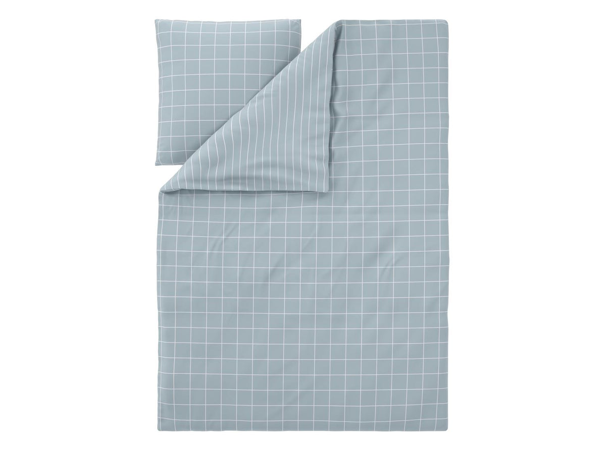 Parure de lit double face en satin microfibre, 140 x 200 cm