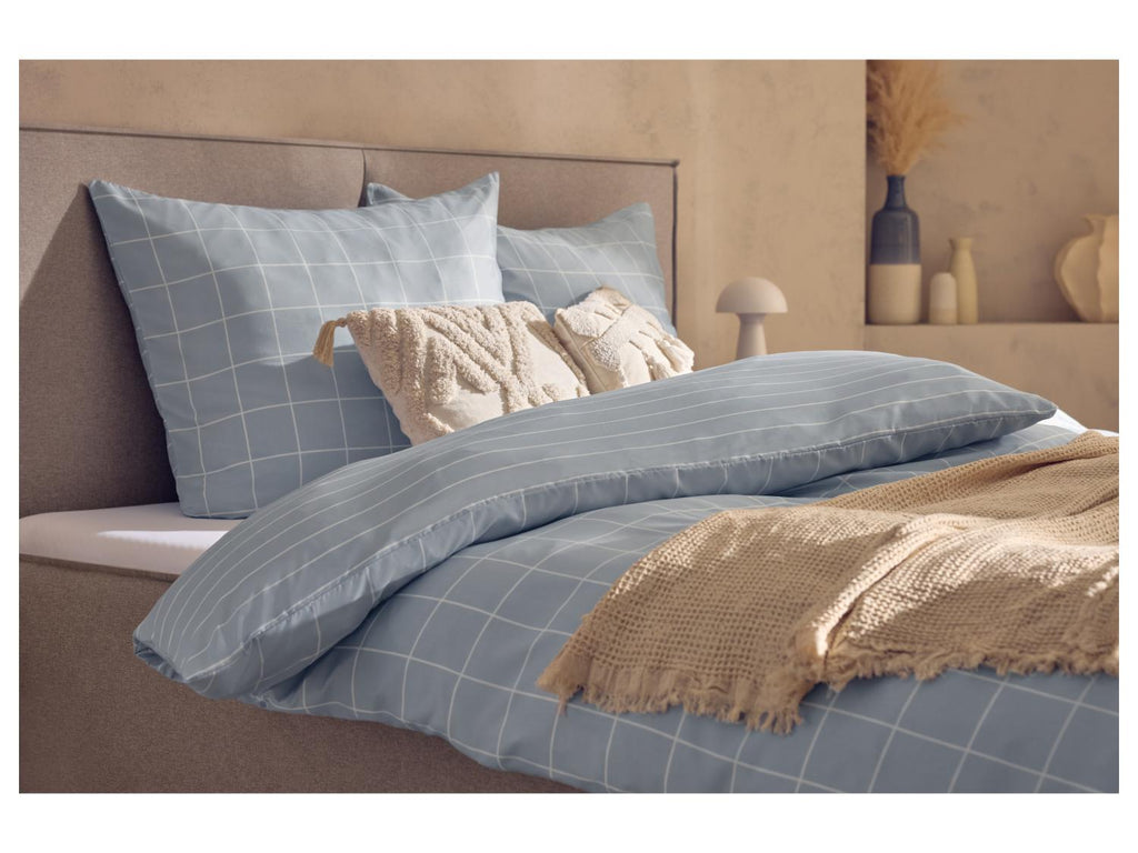 Parure de lit double face en satin microfibre, 140 x 200 cm