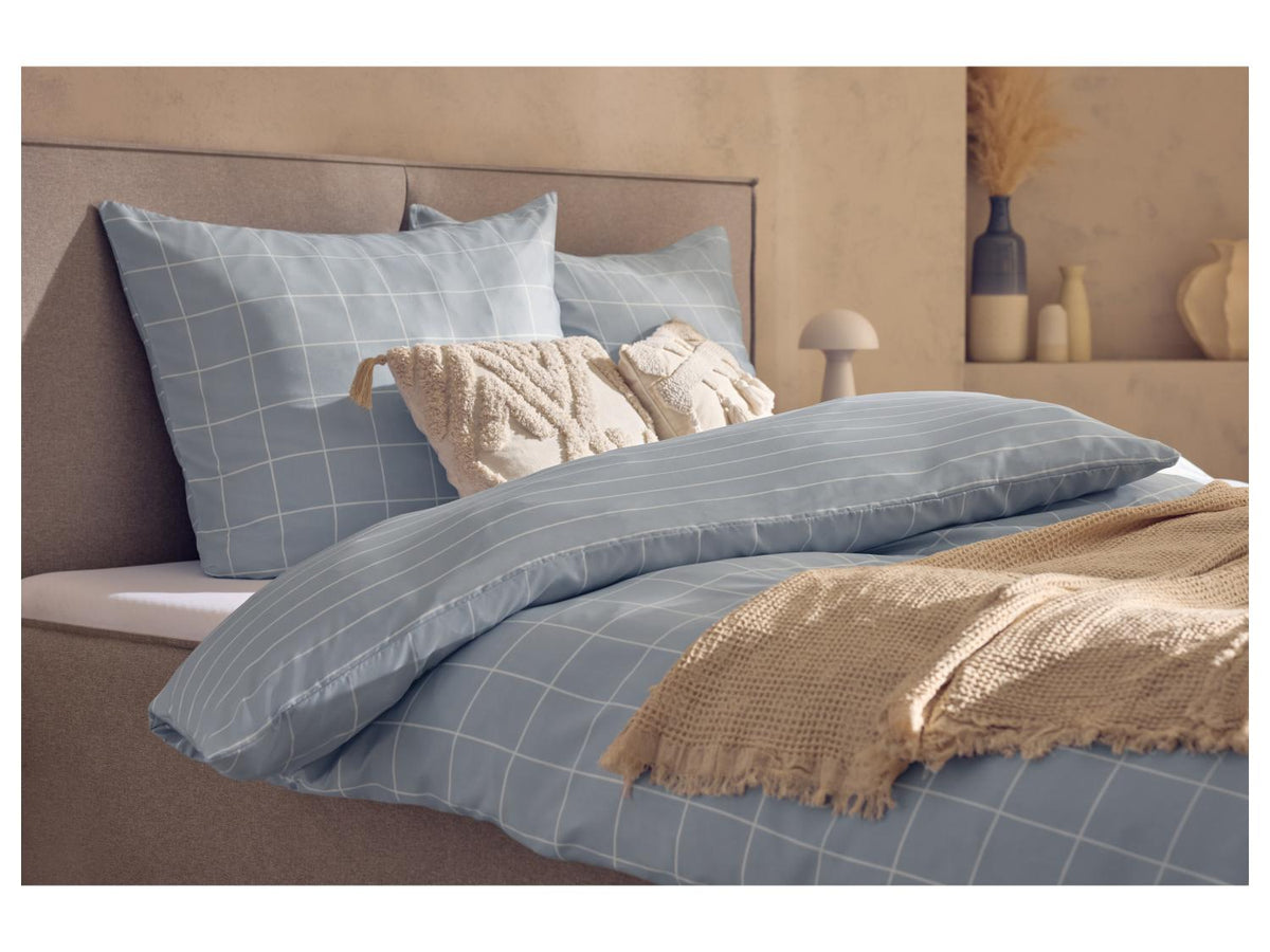 Parure de lit double face en satin microfibre, 140 x 200 cm
