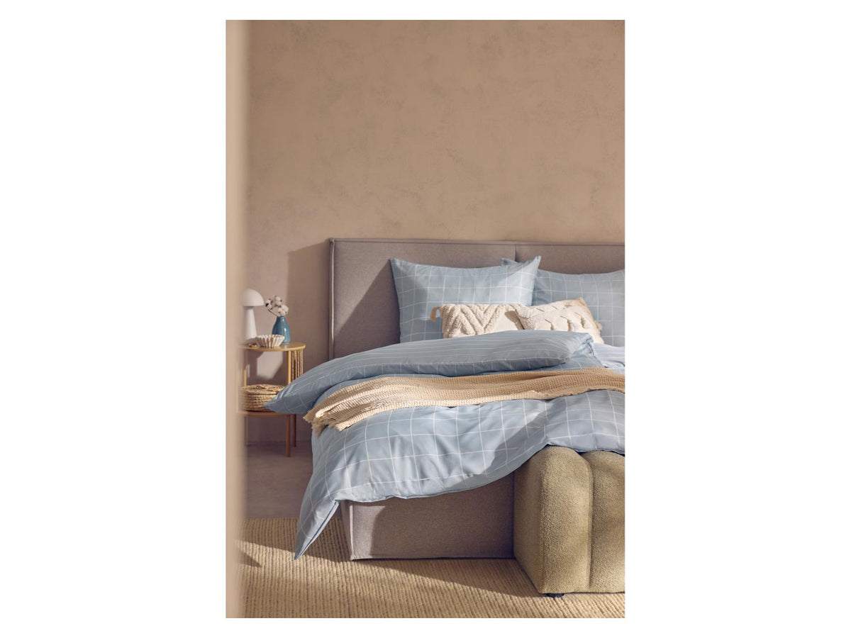 Parure de lit double face en satin microfibre, 140 x 200 cm
