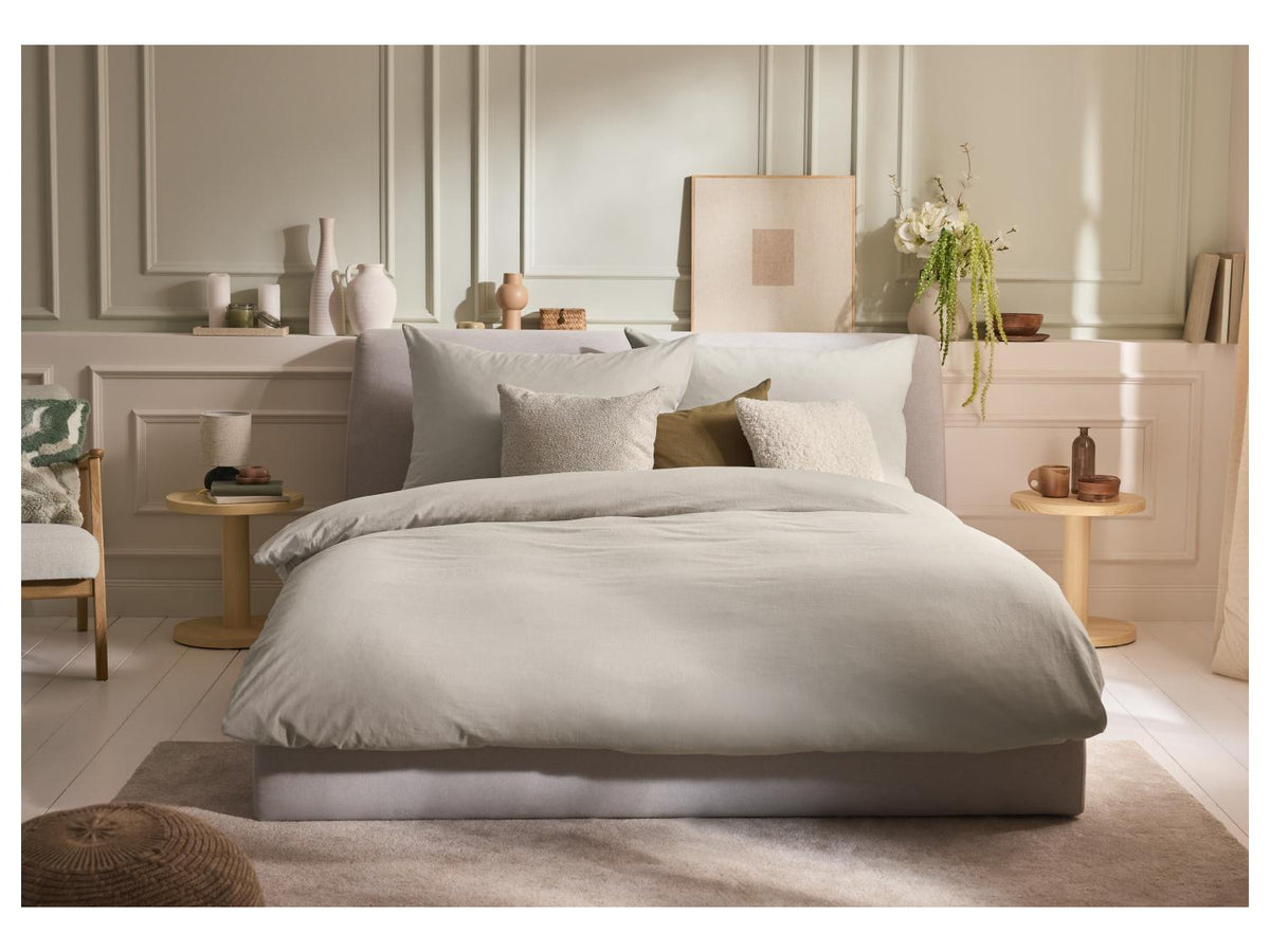 Parure de lit en coton et lin, 260 x 240 cm