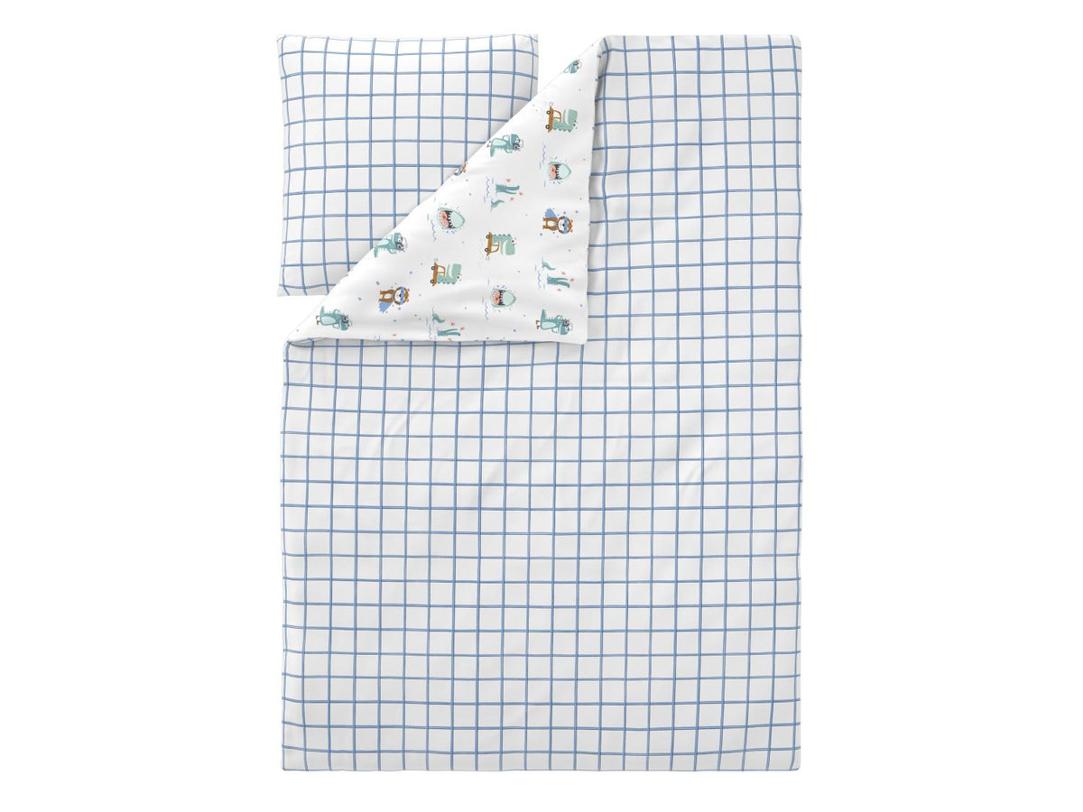 Parure de lit en satin microfibre double face enfant, 140 x 200 cm