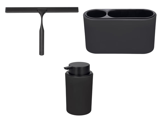 Raclette de douche ou organisateur de salle de bain et cosmétiques ou distributeur de savon