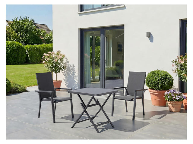 Table de jardin + Lot de 2 fauteuils Houston