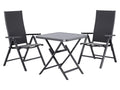 Table de jardin + Lot de 2 fauteuils Houston