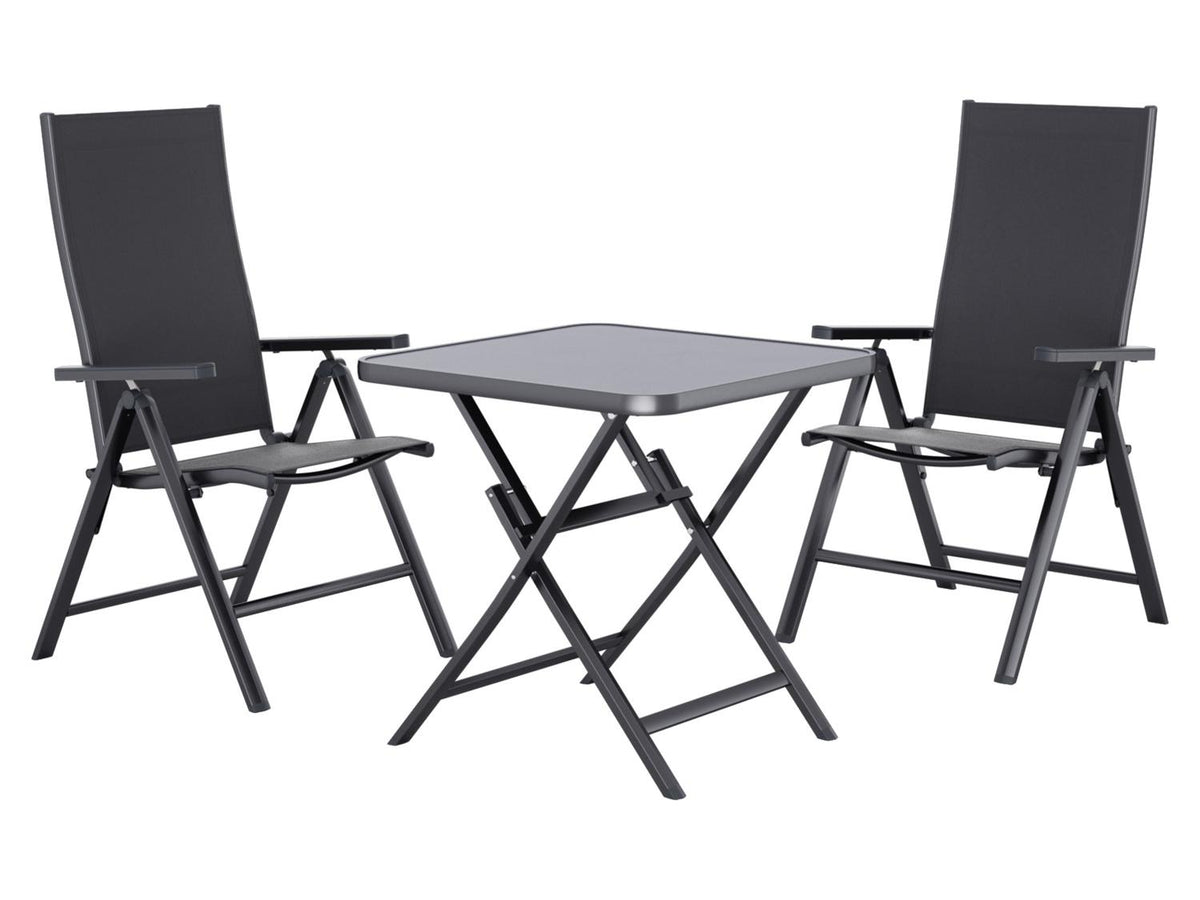 Table de jardin + Lot de 2 fauteuils Houston