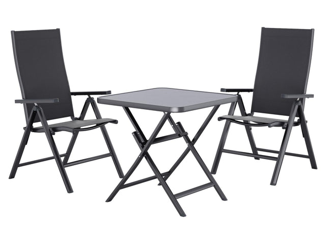 Table de jardin + Lot de 2 fauteuils Houston