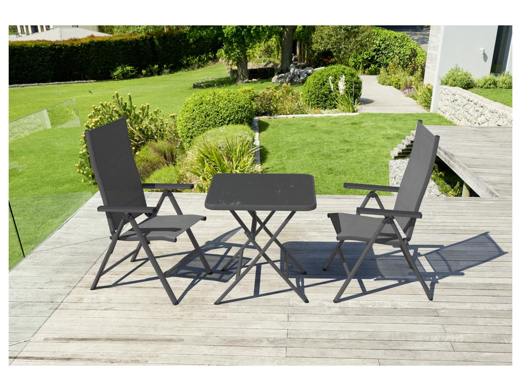 Table de jardin + Lot de 2 fauteuils Houston