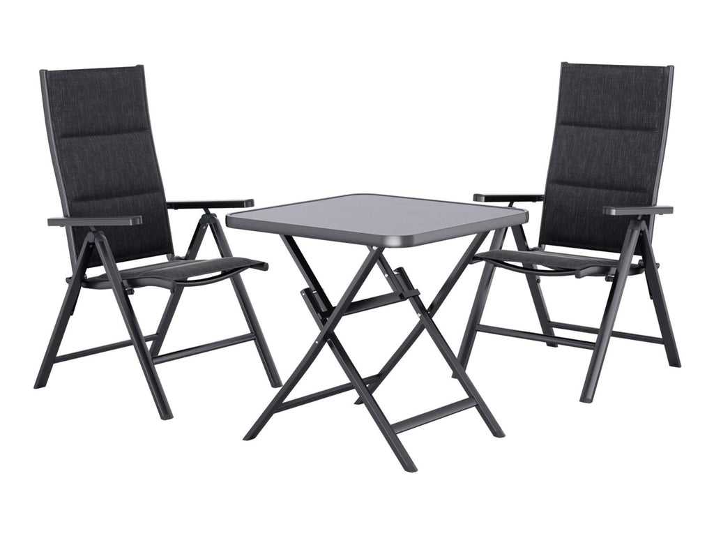 Table de jardin + Lot de 2 fauteuils Toronto