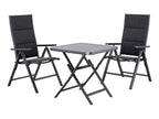 Table de jardin + Lot de 2 fauteuils Toronto