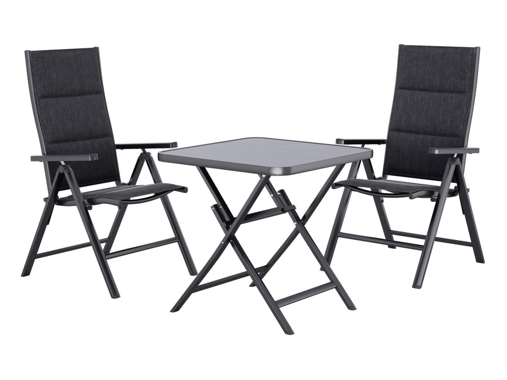 Table de jardin + Lot de 2 fauteuils Toronto