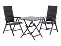 Table de jardin + Lot de 2 fauteuils Toronto