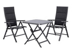 Table de jardin + Lot de 2 fauteuils Toronto