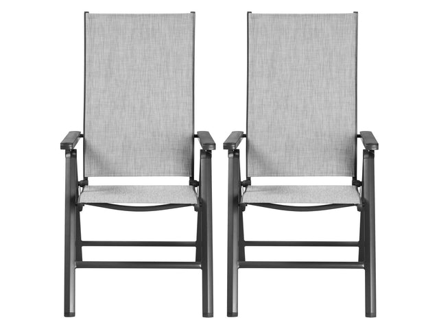 Table de jardin + Lot de 4 fauteuils en aluminium Houston