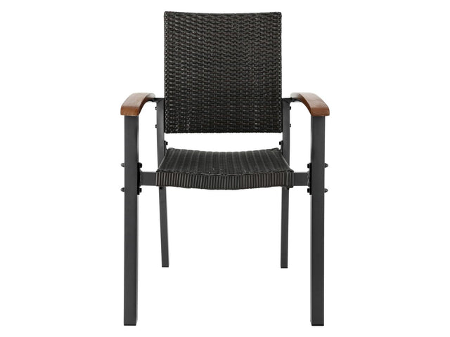 Table de jardin + Lot de 4 fauteuils en résine tressée Valencia