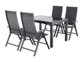 Table de jardin + Lot de 4 fauteuils Houston