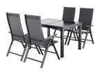 Table de jardin + Lot de 4 fauteuils Houston