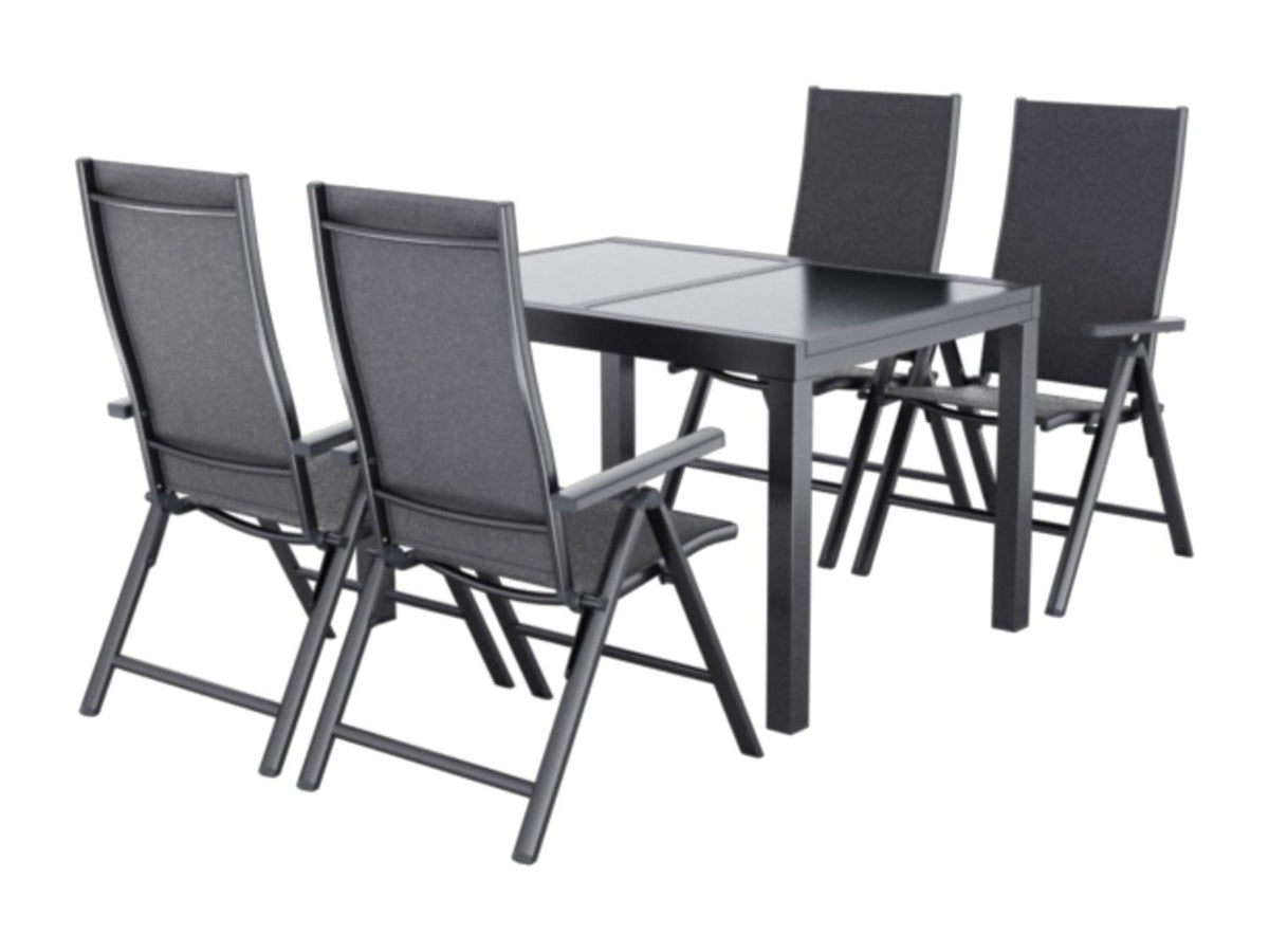 Table de jardin + Lot de 4 fauteuils Houston