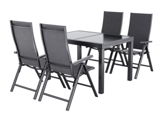 Table de jardin + Lot de 4 fauteuils Houston