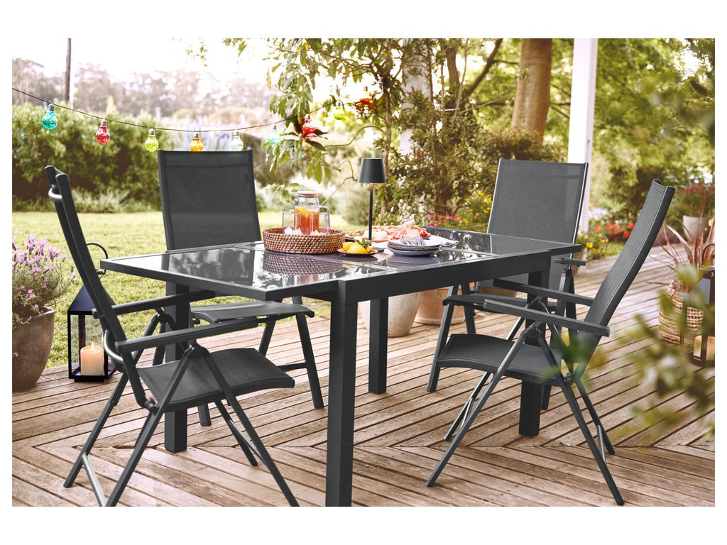 Table de jardin + Lot de 4 fauteuils Houston