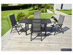 Table de jardin + Lot de 4 fauteuils Houston