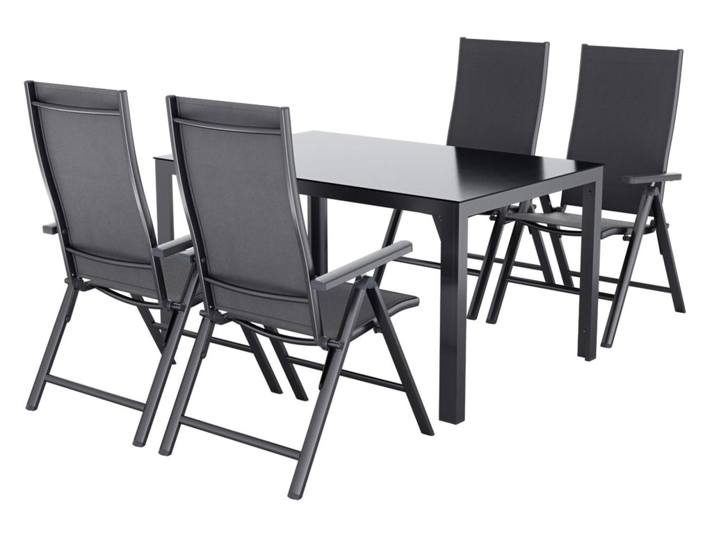 Table de jardin + Lot de 4 fauteuils Houston