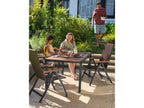 Table de jardin + Lot de 4 fauteuils pliants Valencia