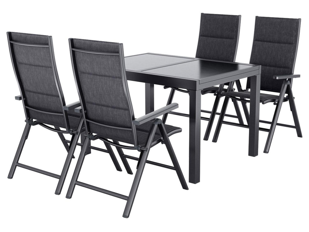 Table de jardin + Lot de 4 fauteuils Toronto