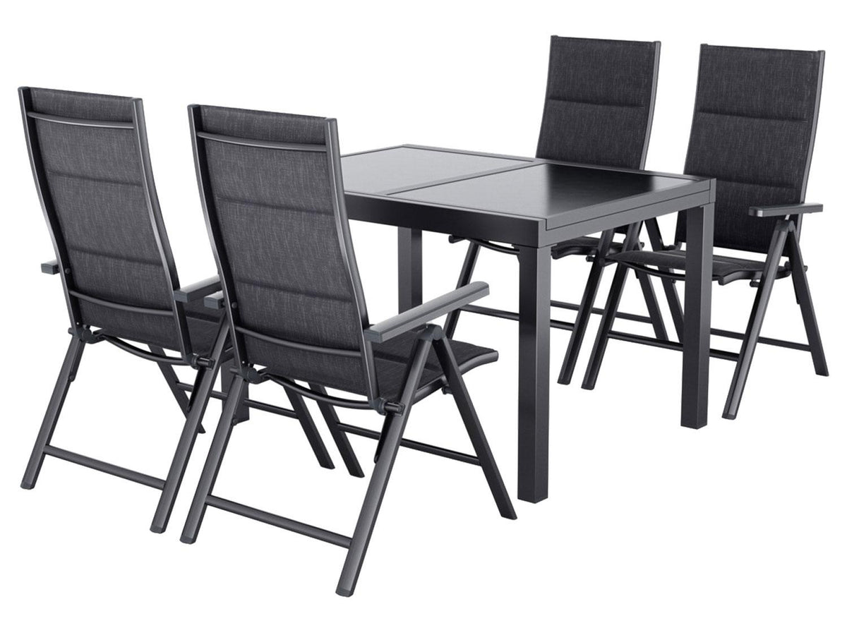 Table de jardin + Lot de 4 fauteuils Toronto