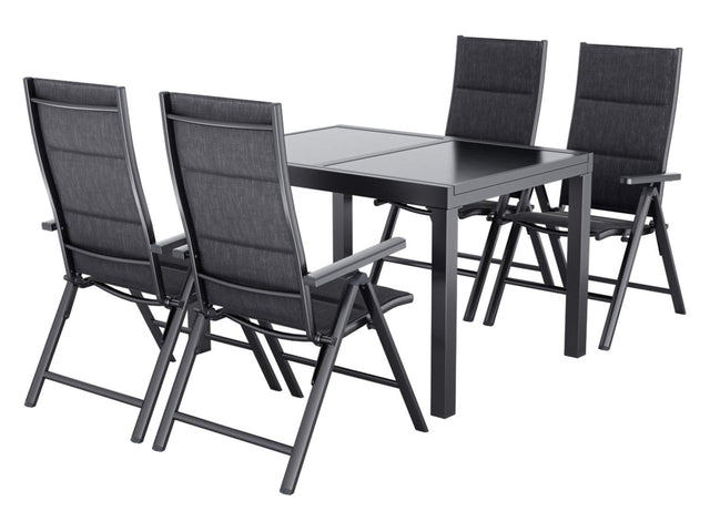 Table de jardin + Lot de 4 fauteuils Toronto