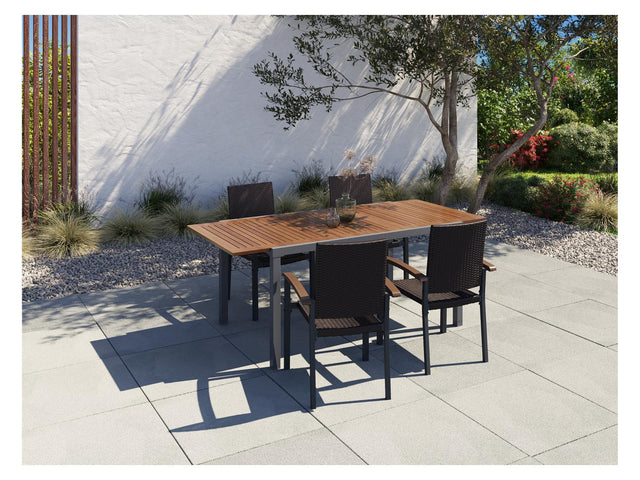 Table de jardin + Lot de 4 fauteuils Valencia