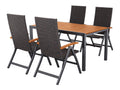 Table de jardin + Lot de 4 fauteuils Valencia