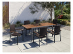 Table de jardin + Lot de 4 fauteuils Valencia