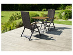 Table de jardin + Lot de 6 fauteuils pliants tressés Valencia