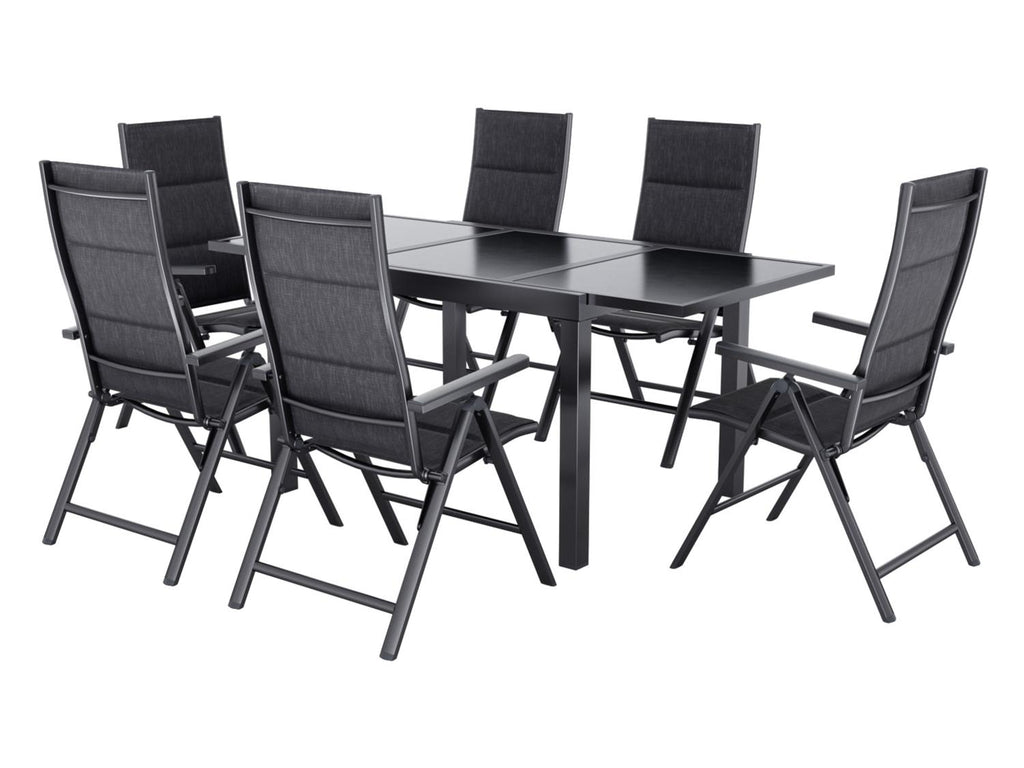 Table de jardin + Lot de 6 fauteuils Toronto