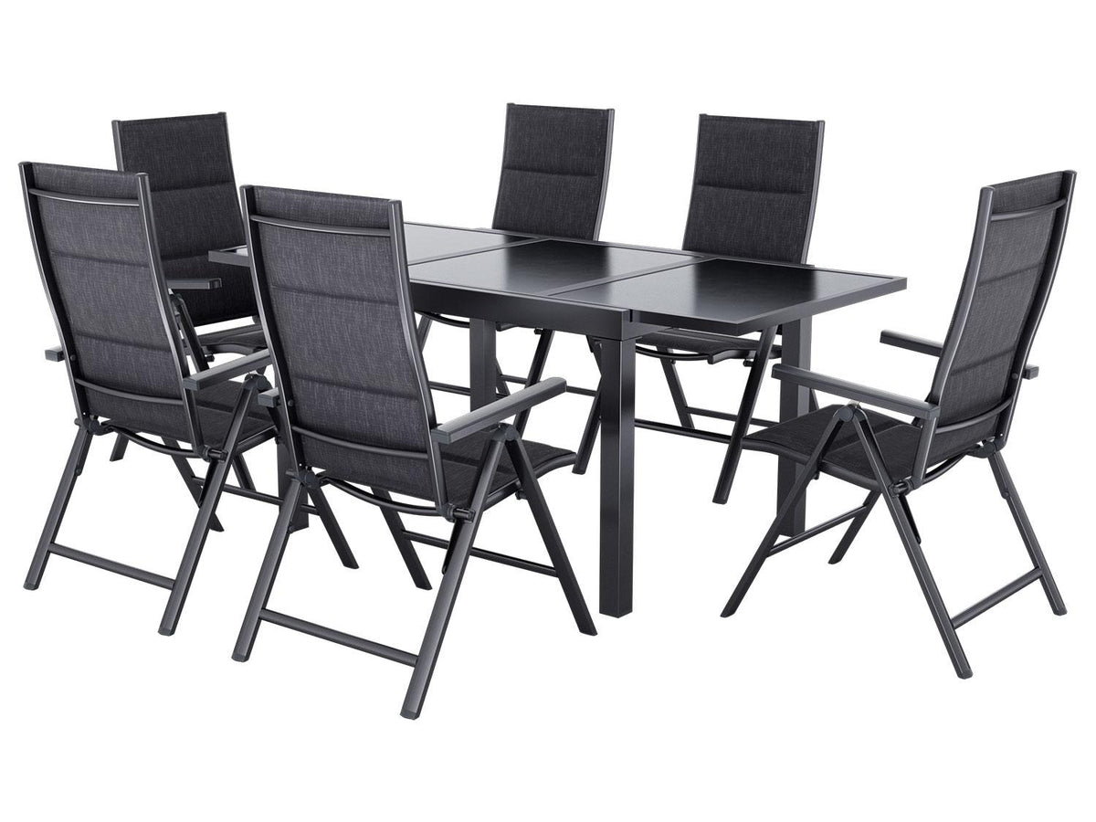 Table de jardin + Lot de 6 fauteuils Toronto