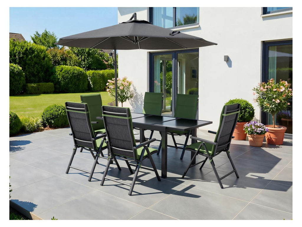 Table de jardin + Lot de 6 fauteuils Toronto