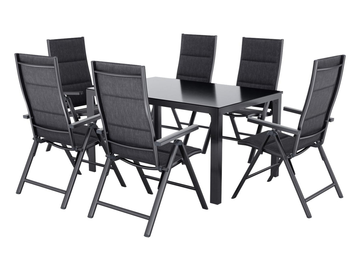 Table de jardin + Lot de 6 fauteuils Toronto