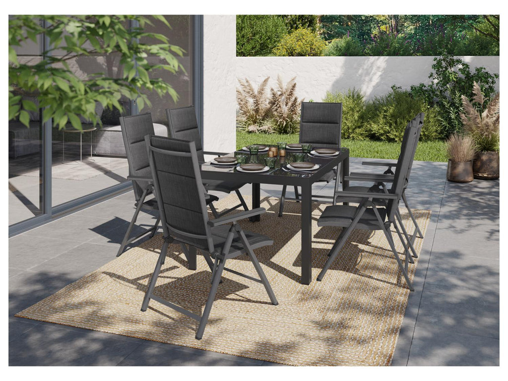 Table de jardin + Lot de 6 fauteuils Toronto