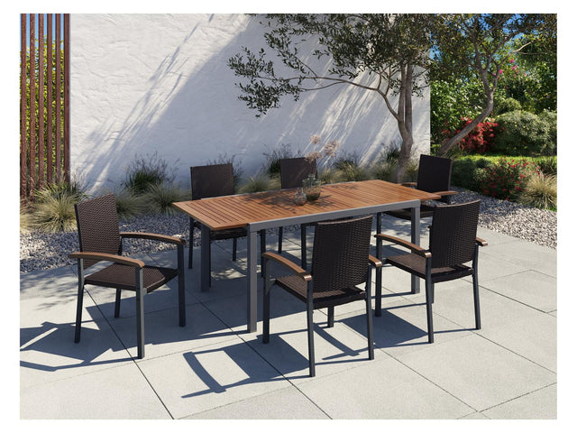 Table de jardin + Lot de 6 fauteuils Valencia